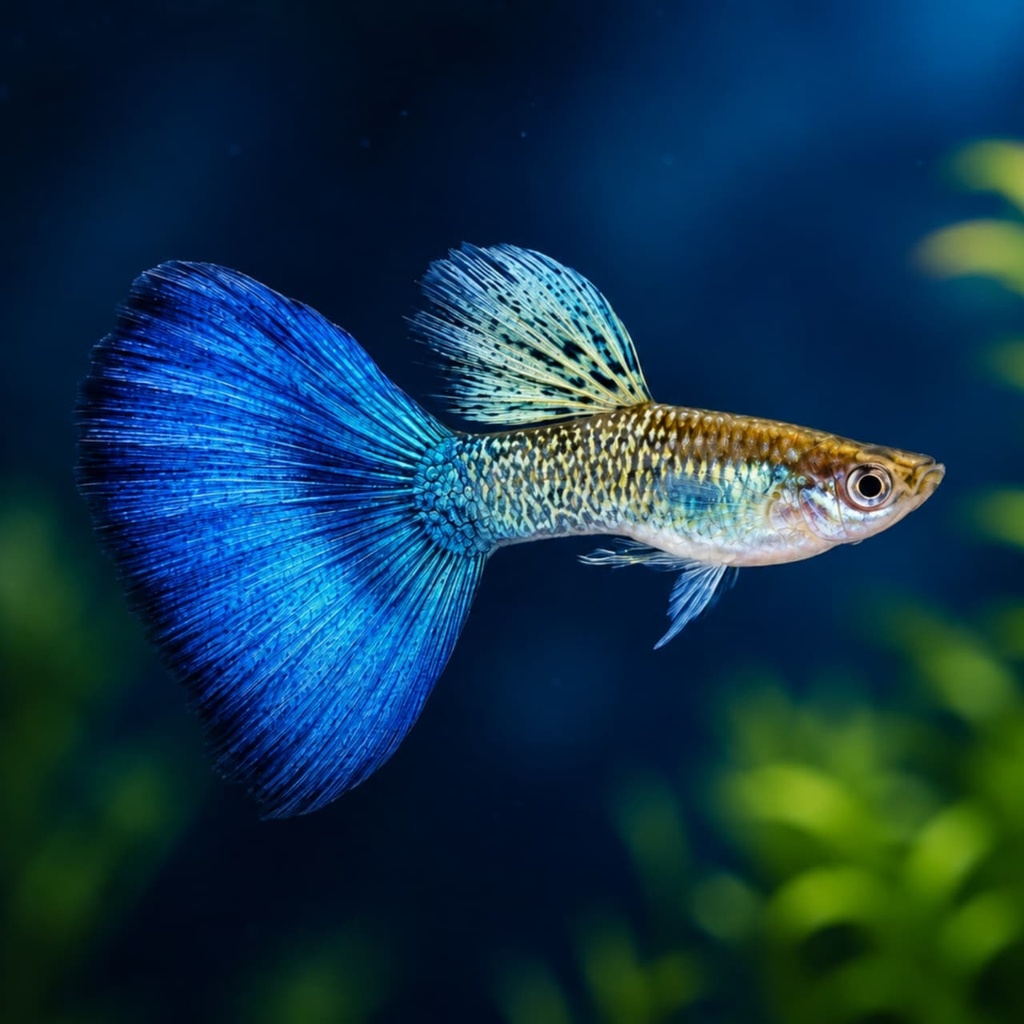 Snake skin blue tail